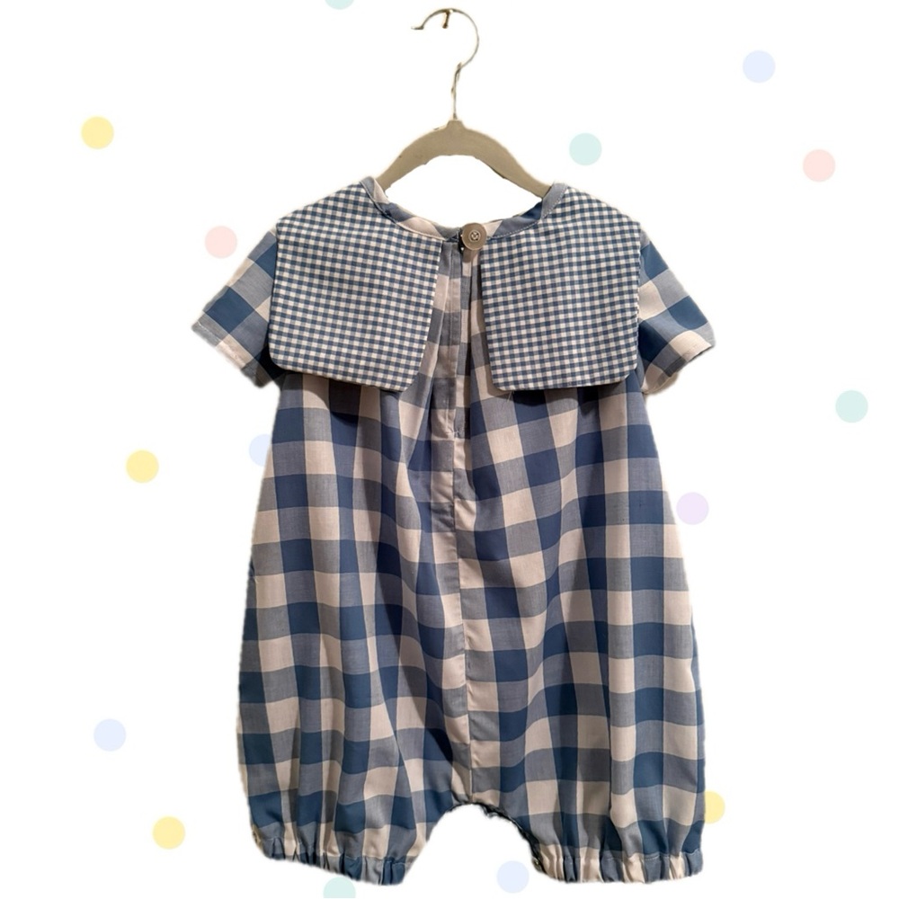 💙🤍Blue & White Check Bubble Outfit 🤍💙 - Picture 2 of 4